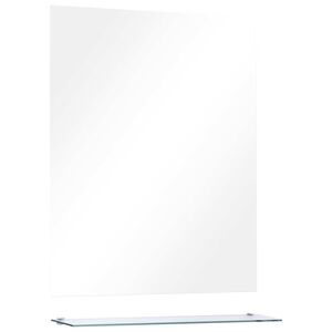 vidaXL N&aacute;stěnn&eacute; zrcadlo s polic&iacute; 50 x 60 cm tvrzen&eacute; sklo