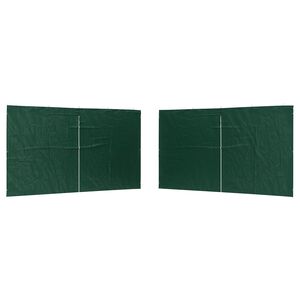vidaXL Bočn&iacute; stěna p&aacute;rty stanu 2 ks 400 x 195 cm Zelen&aacute; PE a ocel
