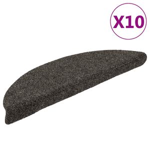 vidaXL Schodov&eacute; rohože samolepic&iacute; 10 ks 56x17x3 cm antracitov&eacute; půlkulat&eacute;