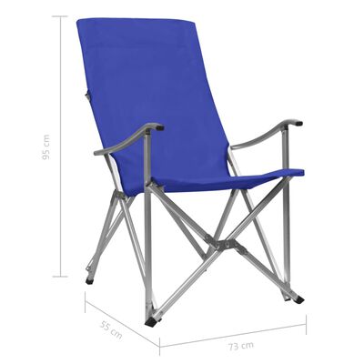 vidaXL Skládací kempingové židle 2 ks modré