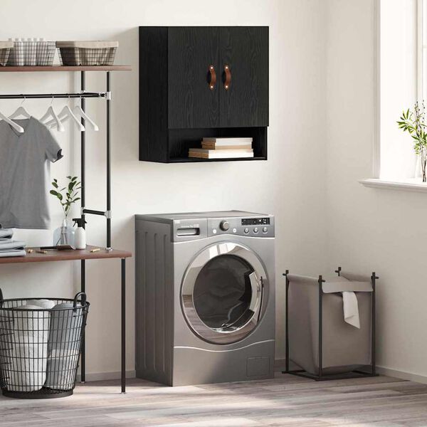 vidaXL N&aacute;stěnn&aacute; skř&iacute;ňka Čern&yacute; dub 60 x 31 x 70 cm Kompozitn&iacute; dřevo