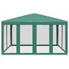vidaXL Party stan s 8 síťovanými bočnicemi zelený 4 x 4 m HDPE