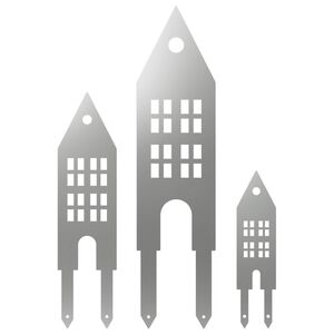 vidaXL Zahradn&iacute; kol&iacute;k 3 ks 41 x 10 x 0,08 cm Stř&iacute;brn&aacute; Pozinkovan&aacute; ocel