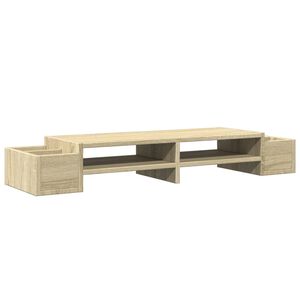 vidaXL Stojan na monitor s &uacute;ložn&yacute;m prostorem dub sonoma 100x27x15 cm