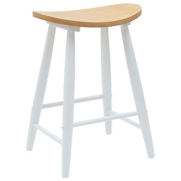 vidaXL J&iacute;deln&iacute; židle 2 pcs B&iacute;l&aacute; 46 x 37 x 63 cm Masivn&iacute; gumov&eacute; dřevo