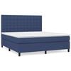 vidaXL Box spring postel s matrac&iacute; modr&aacute; 180x200 cm textil