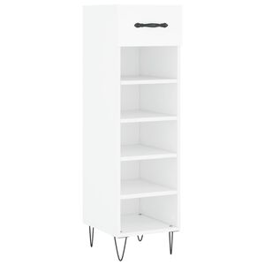 vidaXL Botn&iacute;k b&iacute;l&yacute; 30 x 35 x 105 cm kompozitn&iacute; dřevo