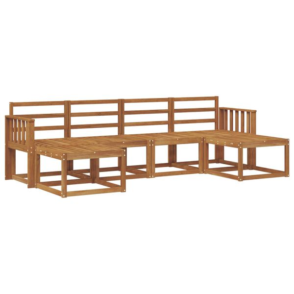 vidaXL Venkovn&iacute; pohovkov&aacute; souprava 6 pcs Př&iacute;rodn&iacute; kompozitn&iacute; dřevo