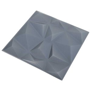 vidaXL N&aacute;stěnn&eacute; panely 12 ks 50 x 50 cm Origami &scaron;ed&aacute; XPS pěna