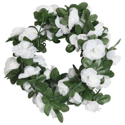 vidaXL Umělé květinové girlandy 6 ks bílé 250 cm