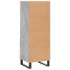 vidaXL Skř&iacute;ň highboard betonově &scaron;ed&aacute; 40 x 36 x 110 cm kompozitn&iacute; dřevo