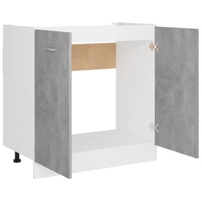 vidaXL Skříňka pod dřez betonově šedá 80 x 46 x 81,5 cm dřevotříska