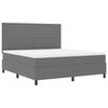 vidaXL Postel s boxspringem s čelo Světle &scaron;ed&aacute; a b&iacute;l&aacute; 180 x 200 cm