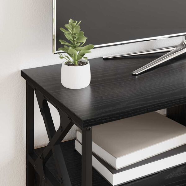 vidaXL Televizn&iacute; skř&iacute;ň se z&aacute;suvkou Čern&yacute; dub 90 x 33 x 45 cm