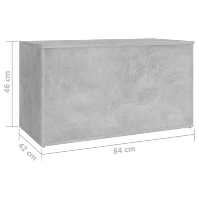 VidaXL Úložná truhla betonově šedá 84 x 42 x 46 cm kompozitní dřevo