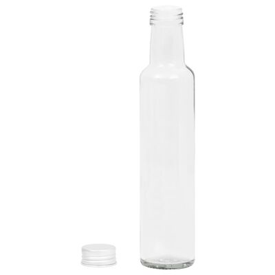 vidaXL Malé skleněné láhve 260 ml se šroubovým uzávěrem 10 ks