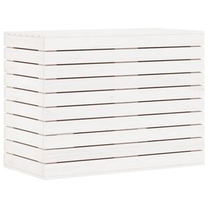 vidaXL Ko&scaron; na pr&aacute;dlo b&iacute;l&yacute; 88,5 x 44 x 66 cm masivn&iacute; borov&eacute; dřevo
