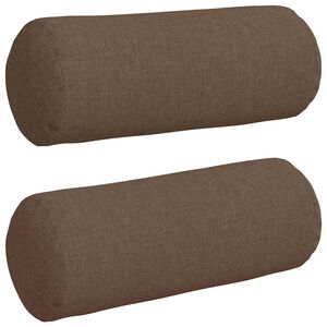 vidaXL Pol&scaron;t&aacute;ře 2 pcs Hněd&aacute; &Oslash; 15 x 40 cm textil