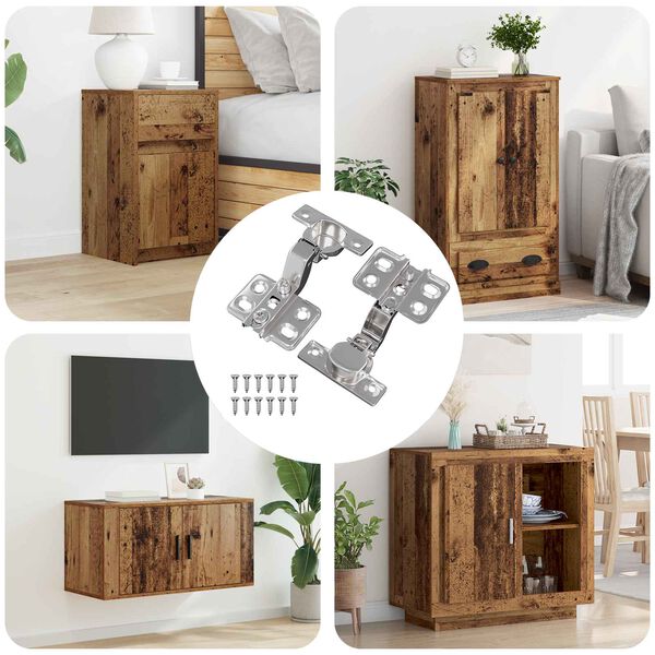 vidaXL Z&aacute;věs 2 pcs Niklov&aacute; 85 x 52,5 x 9,5 mm Železo