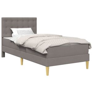vidaXL R&aacute;m postele s matrac&iacute; s čelo Taupe 80 x 200 cm Textil
