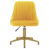 vidaXL Otočn&eacute; j&iacute;deln&iacute; židle 4 ks žlut&eacute; samet