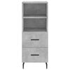 vidaXL Skř&iacute;ň highboard betonově &scaron;ed&aacute; 34,5x34x180 cm kompozitn&iacute; dřevo