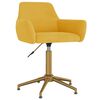 vidaXL Otočn&eacute; j&iacute;deln&iacute; židle 2 ks žlut&eacute; samet