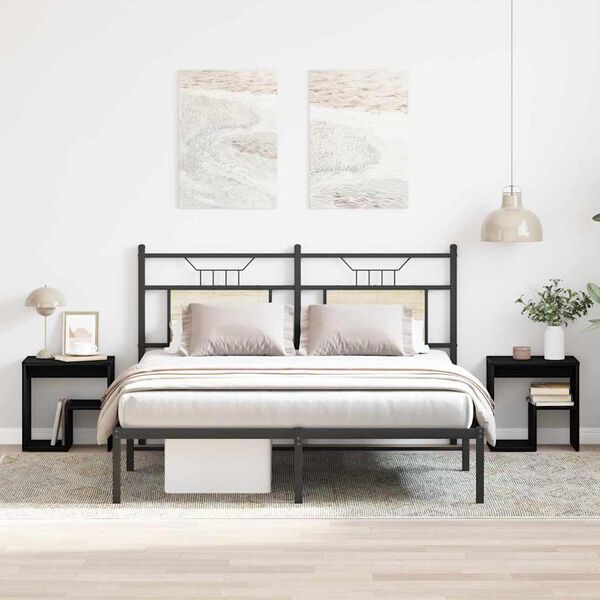 vidaXL Nočn&iacute; skř&iacute;ňka 2 pcs Čern&yacute; dub 40 x 30 x 40 cm kompozitn&iacute; dřevo