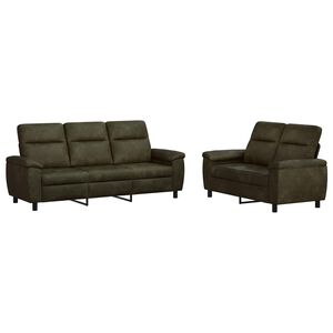 vidaXL Set pohovek 2 pcs Arm&aacute;dně zelen&aacute; Uměl&aacute; semi&scaron;ov&aacute; kůže