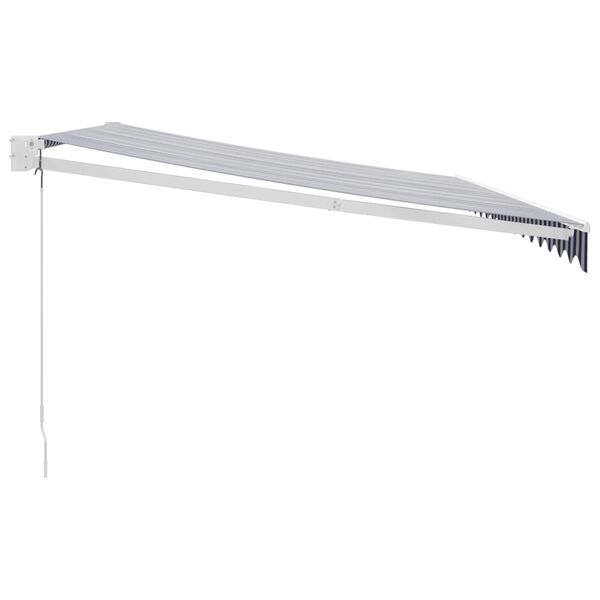 vidaXL Zatahovací markýza modrá a bílá 4,5 x 3 m textil a hliník