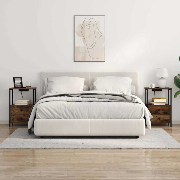 vidaXL Nočn&iacute; skř&iacute;ňka Kouřov&yacute; dub 40 x 31 x 60 cm kompozitn&iacute; dřevo