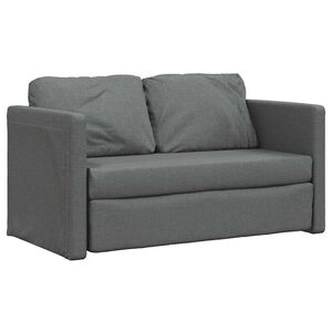 vidaXL Podlahov&aacute; rozkl&aacute;dac&iacute; pohovka 2v1 tmavě &scaron;ed&aacute; 112x174x55cm textil