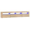 vidaXL TV skř&iacute;ňka s LED osvětlen&iacute;m dub sonoma 210 x 35 x 40 cm