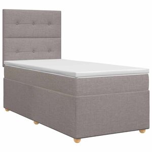 vidaXL Postel boxspring s matrac&iacute; s čelo Taupe 90 x 190 cm Textil