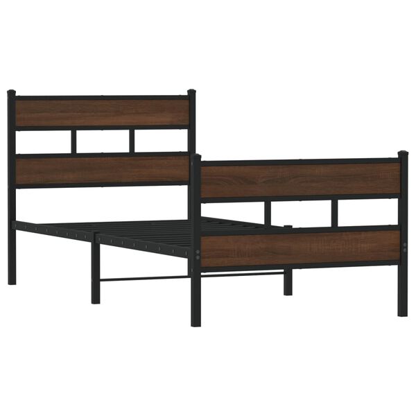 vidaXL Postel bez matrace s hlavov&yacute;m a nožn&iacute;m čelem 90 x 200 cm