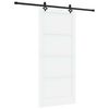 vidaXL Posuvn&eacute; dveře 93 x 211 cm Kompozitn&iacute; dřevo B&iacute;l&aacute; a čern&aacute;