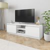vidaXL TV stolek b&iacute;l&yacute; 120 x 30 x 35,5 cm dřevotř&iacute;ska