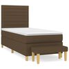 vidaXL Box spring postel s matrac&iacute; tmavě hněd&aacute; 100 x 200 cm textil