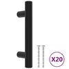vidaXL N&aacute;bytkov&eacute; &uacute;chytky 20 ks čern&eacute; 64 mm nerezov&aacute; ocel