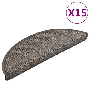 vidaXL Samolepic&iacute; n&aacute;&scaron;lapy na schody sisal 15 ks 56x17x3 cm hnědob&eacute;žov&eacute;
