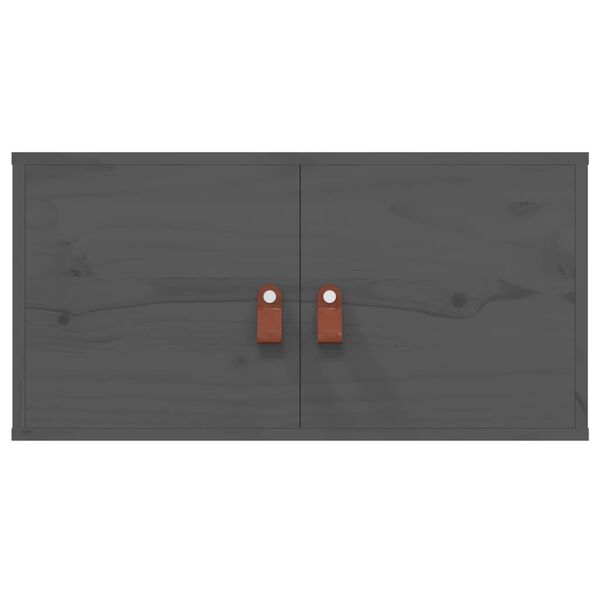 vidaXL Nástěnné skříňky 2 ks šedé 60 x 30 x 30 cm masivní borové dřevo