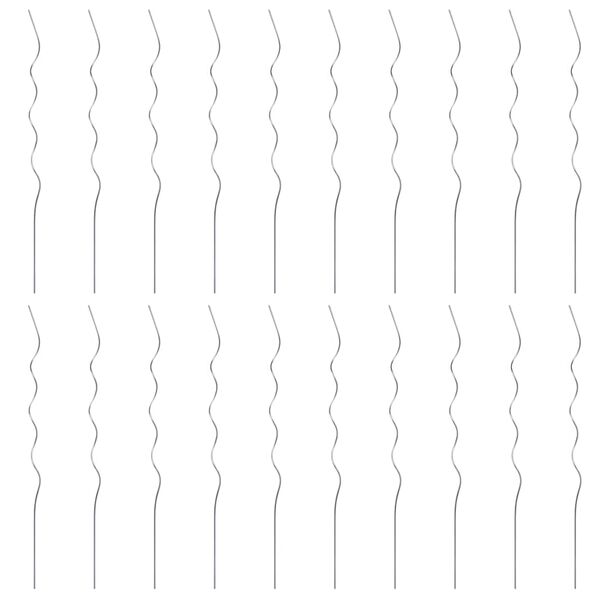 vidaXL 20 ks spirálové tyče k rostlinám 110 cm pozinkovaná ocel