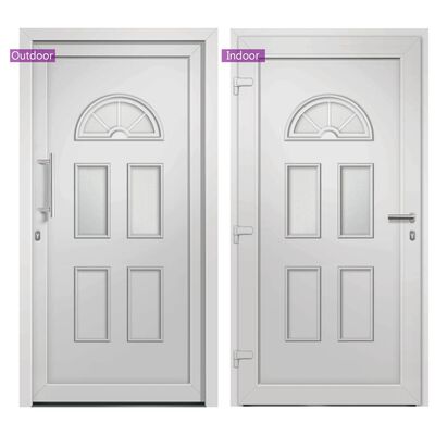 vidaXL Vchodové dveře bílé 88 x 208 cm