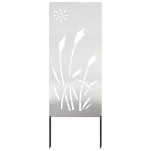 vidaXL Soukrom&iacute; na zahradě Řezac&iacute; Stř&iacute;brn&aacute; 50 x 140 cm Nerezov&aacute; ocel