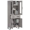 vidaXL Skříň highboard šedá sonoma 69,5 x 34 x 180 cm kompozitní dřevo