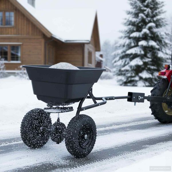 vidaXL Rozmetadlo Černá 106 x 53 x 75 cm PVC a ocel