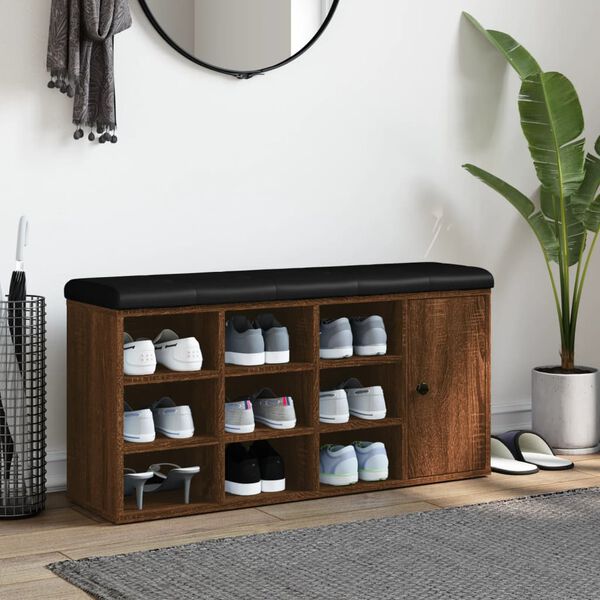 vidaXL Lavice s botn&iacute;kem hněd&yacute; dub 102 x 32 x 50 cm kompozitn&iacute; dřevo