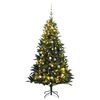 vidaXL Uměl&yacute; skl&aacute;pěc&iacute; v&aacute;nočn&iacute; stromek se 150 LED a koulemi 150 cm