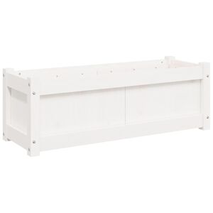 vidaXL Zahradn&iacute; truhl&iacute;k b&iacute;l&yacute; 90 x 31 x 31 cm masivn&iacute; borov&eacute; dřevo