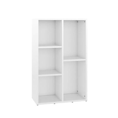 vidaXL Knihovna/příborník bílá vysoký lesk 50 x 25 x 80 cm dřevotříska